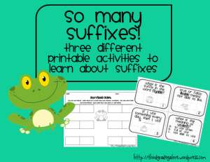 suffixes learning activities